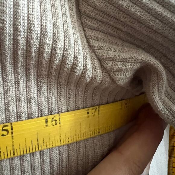 Vintage Ribbed Mock Neck Top 90s Y2K Minimalist Indie‎ Retro Grunge Small - Picture 6 of 6